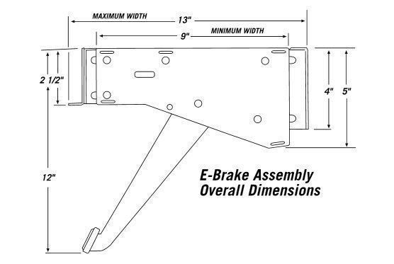 Lokar LK-EFB-9001  Under Dash Foot Operated Park Brake F/W Mount Brushed Alloy