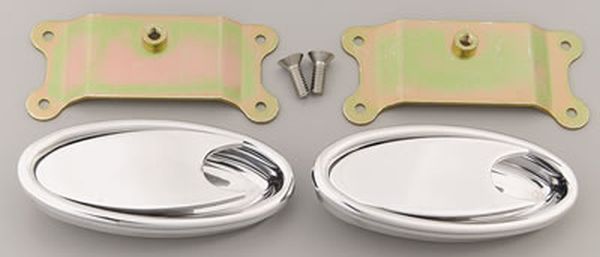 Lokar LK-IDH-2001   Oval Interior Door Handles Polished Billet Aluminium Pair