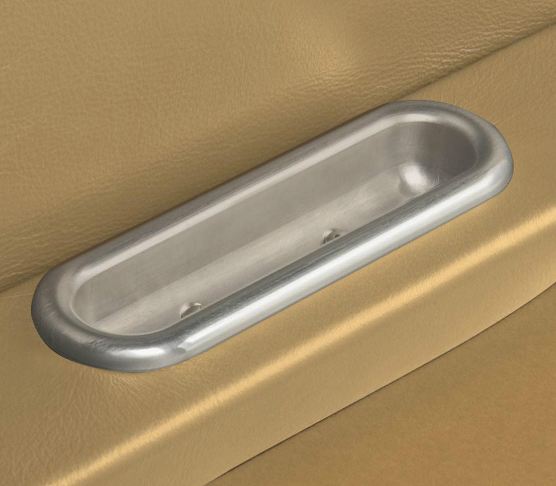Lokar LK-IDP-2004   Oval Arm Rest Door Pull Brushed Billet Aluminium Pair