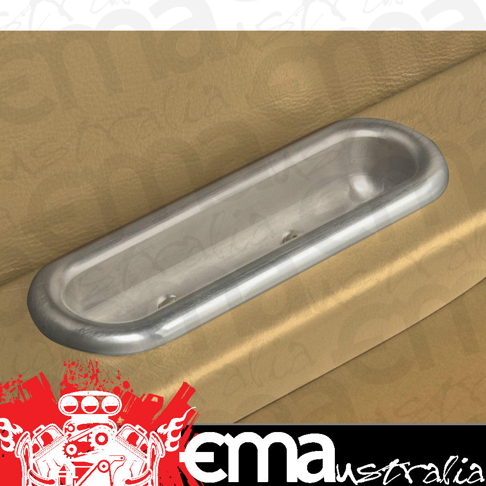 Lokar LK-IDP-2004   Oval Arm Rest Door Pull Brushed Billet Aluminium Pair
