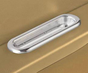 Lokar LK-IDP-2005   Oval Arm Rest Door Pull Polished Billet Aluminium Pair