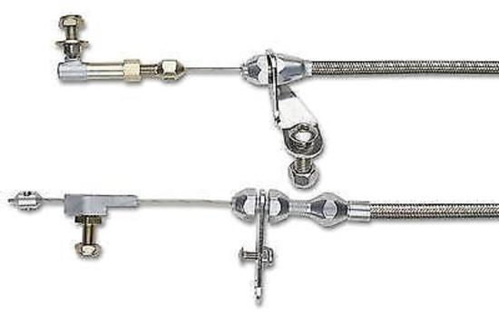 Lokar LK-KD-20PGHT  Braided S/Steel Kickdown Cable Kit  For Gm Powerglide Trans