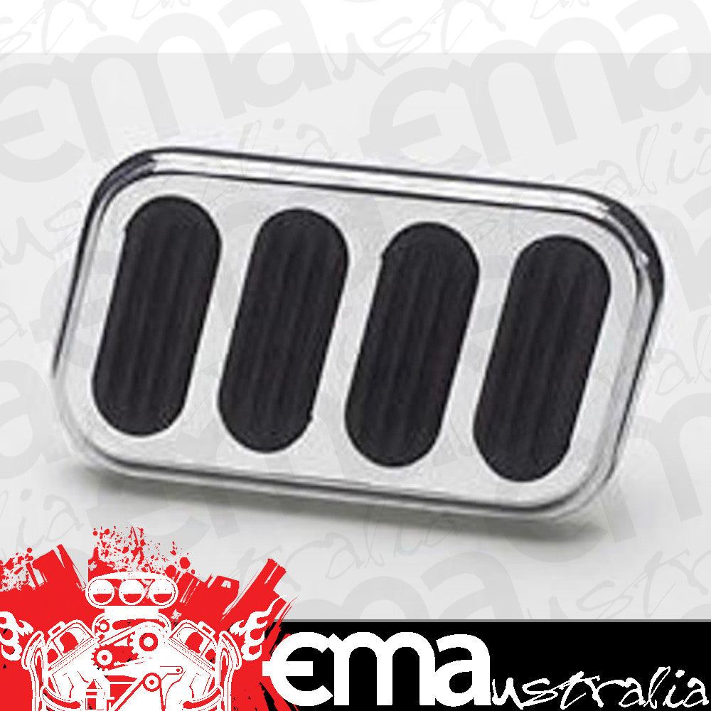 Lokar LK-SG-6008  Chrome Steel Brake Pedal Pad W/ Rubber Insert