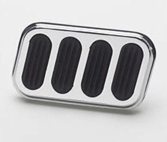 Lokar LK-SG-6008  Chrome Steel Brake Pedal Pad W/ Rubber Insert