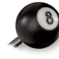 Lokar LK-SK-6850  Black Eight Ball Automatic Shift Knob 3/8-16 & 3/8-24 Threads