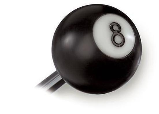 Lokar LK-SK-6850  Black Eight Ball Automatic Shift Knob 3/8-16 & 3/8-24 Threads
