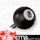 Lokar LK-SK-6850  Black Eight Ball Automatic Shift Knob 3/8-16 & 3/8-24 Threads