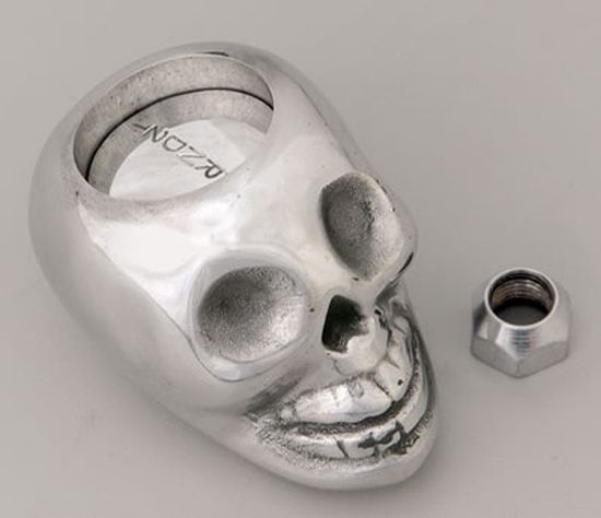 Lokar LK-SK-6862   Skull Gear Knob Polished Aluminium Suit 3-Speed Automatic