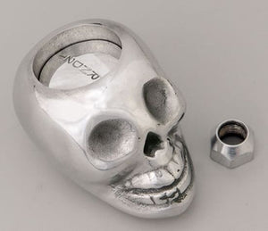 Lokar LK-SK-6862   Skull Gear Knob Polished Aluminium Suit 3-Speed Automatic