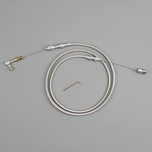 Lokar LK-TC-1000HT48   Hi-Tech Braided Stainless Throttle Cable 48" Long