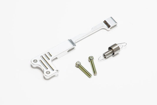 Lokar LK-TCB-40HS1 Holley Sniper Throttle Cable Bracket W/ Kickdown Lever Incl Dual Return Springs Polished Billet Aluminium