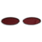 Lokar LK-TL-1911  Billet Oval Led Tailights 3" H X 6-1/2" L Chromed
