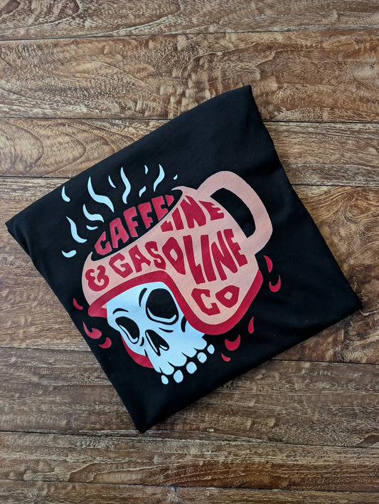 Caffeine & Gasoline Clothing Co. Coffee On The Mind Design T-Shirt