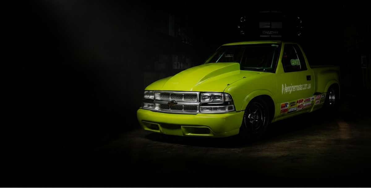 Engine Master performance vehicle in the workshop