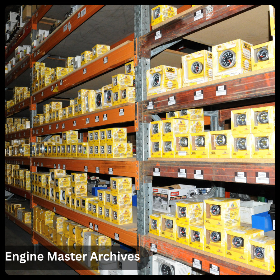 Shelves full of performance parts