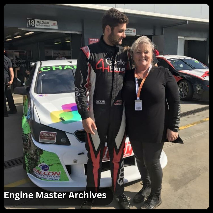 Beside the race car