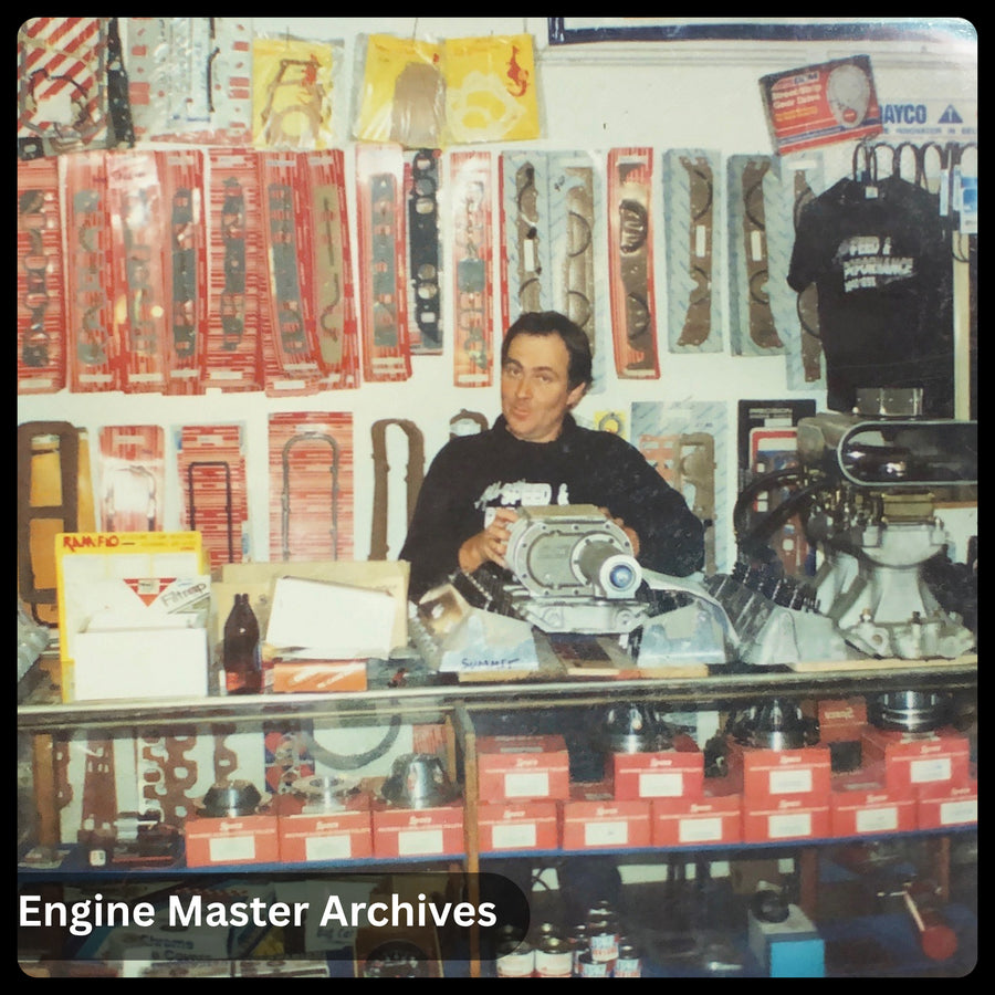 Behind the counter with an engine