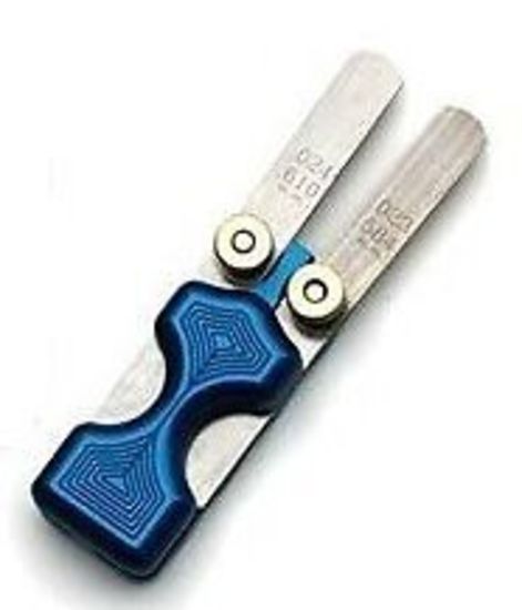 LSM LSM-FH200BL Racing Aluminium Dual Feeler Gauge Holder Blue 3/16" Pivot