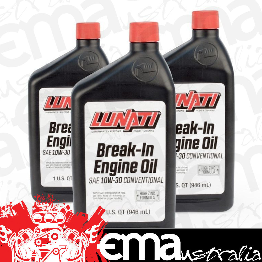LUNATI BREAK-IN ENGINE OIL 10W-30 LT302-12 BOx OF 12 946ml 1 QUART BOTTLES