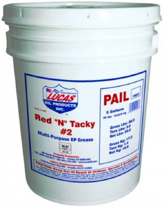 Lucas Oils LUS-10027 Red "N" Tacky Grease 1 35 lb Pail