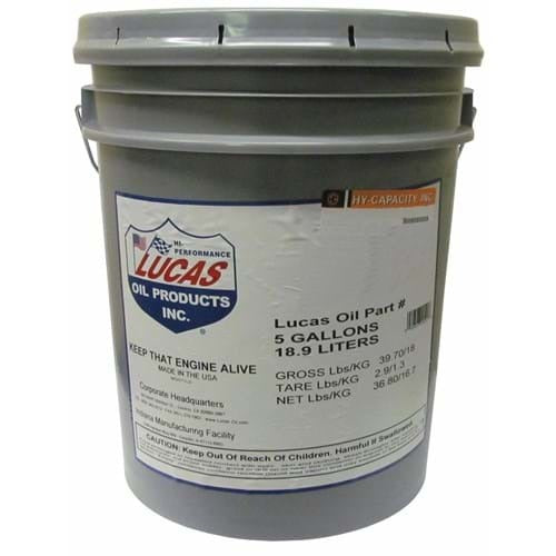 Lucas Oils LUS-10060 Synthetic SAE 20W-50 API SN Motor Oil 5 Gallon Pail