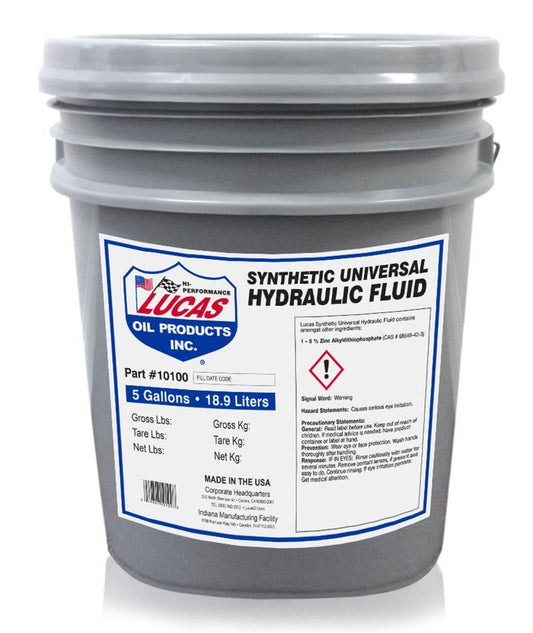 Lucas Oils LUS-10100 Synthetic Universal Hydraulic Fluid 5 Gallon Pail