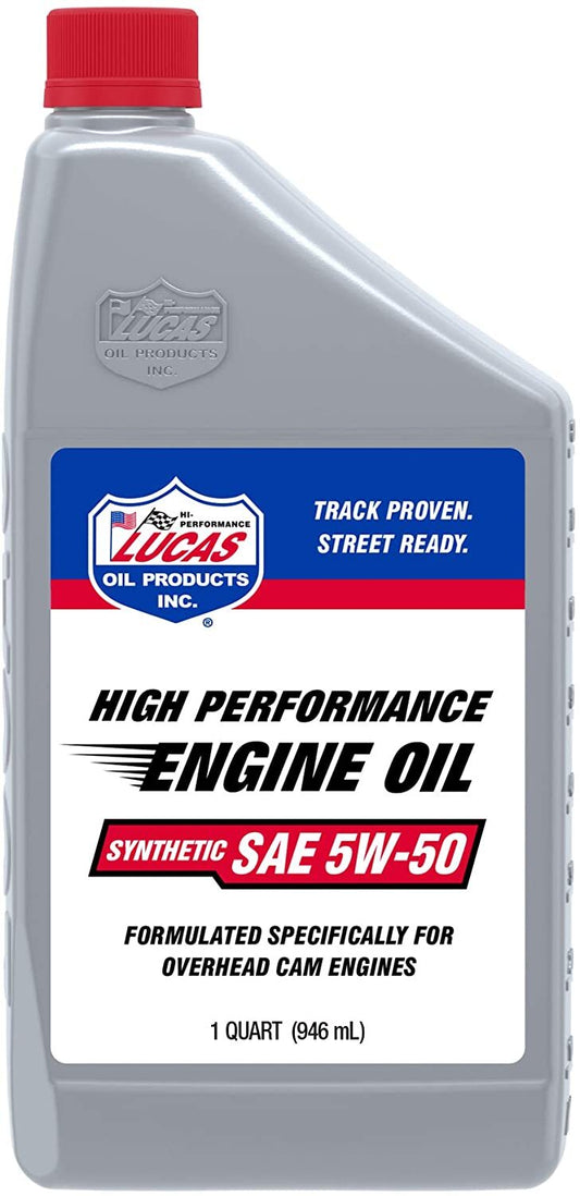 Lucas Oils LUS-10101 Synthetic SAE 5W-50 API SM Motor Oil 1 Quart