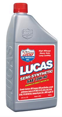 Lucas Oils LUS-10176 Semi-Synthetic SAE 10W-40 API SN Motor Oil 1 Quart