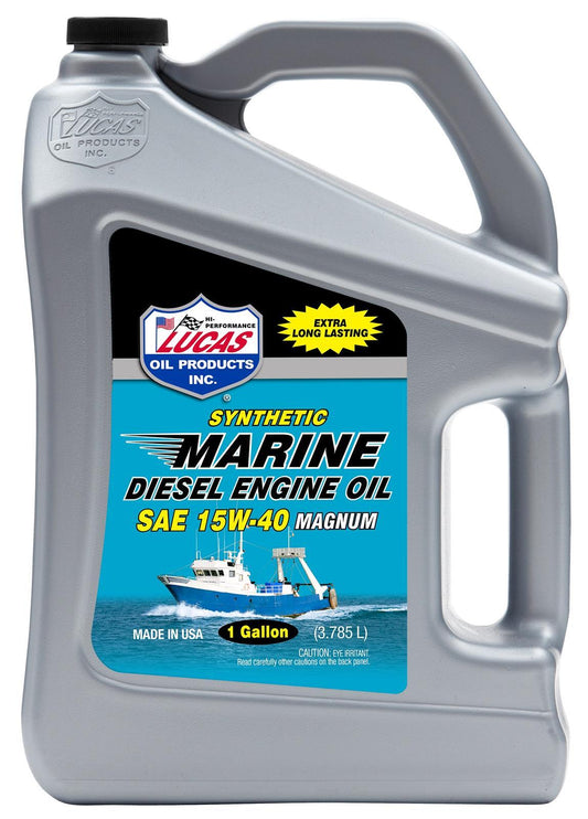 Lucas Oils LUS-10992 Marine Synthetic SAE 15W-40 CJ-4 Oil 1 Gallon