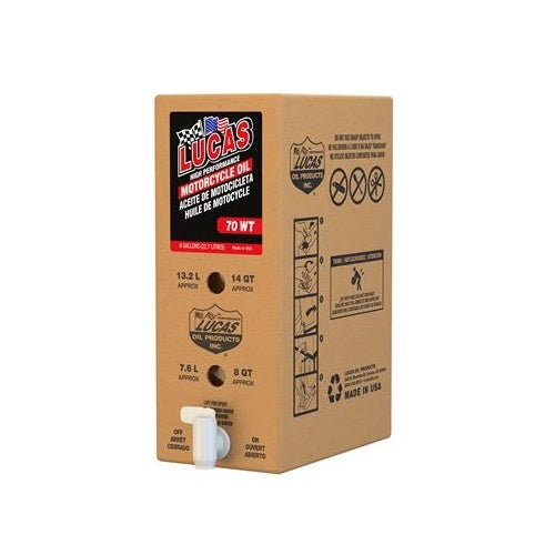 Lucas Oils LUS-18030 70 wt. Motorcycle Oil 1 6 Gallon Box