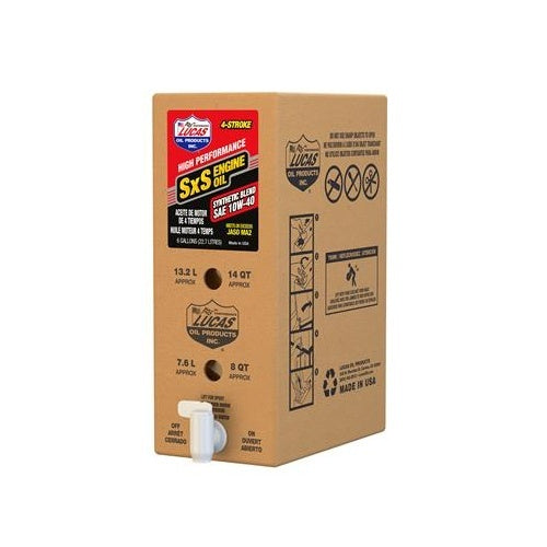 Lucas Oils LUS-18033 Semi-Synthetic SAE 10W-40 ATV Oil 1 6 Gallon Box