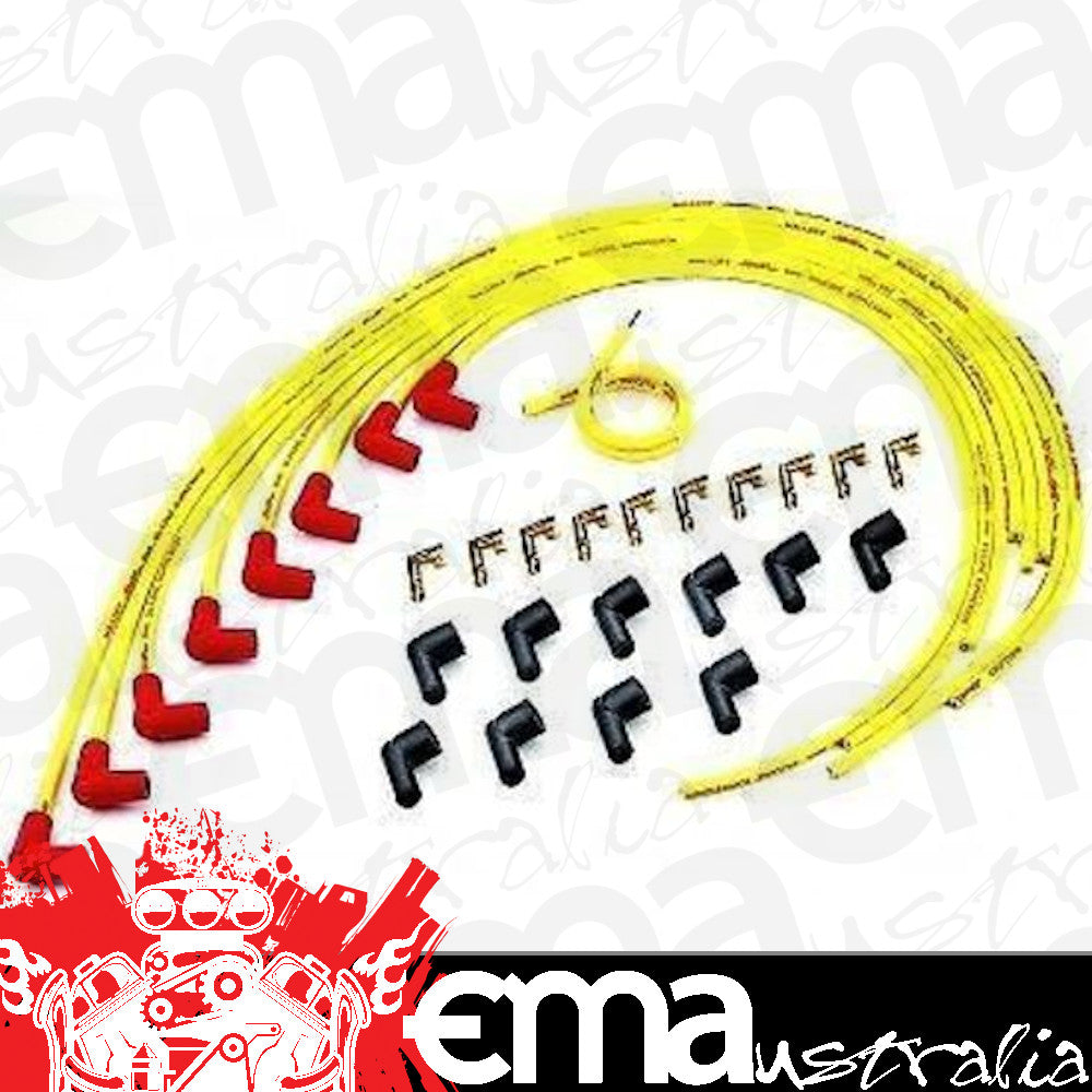 Mallory Ignition MA772 Mallory Mallory Universal 4 Cyl 8mm Ignition Lead Set suit STD Or Hei Ign