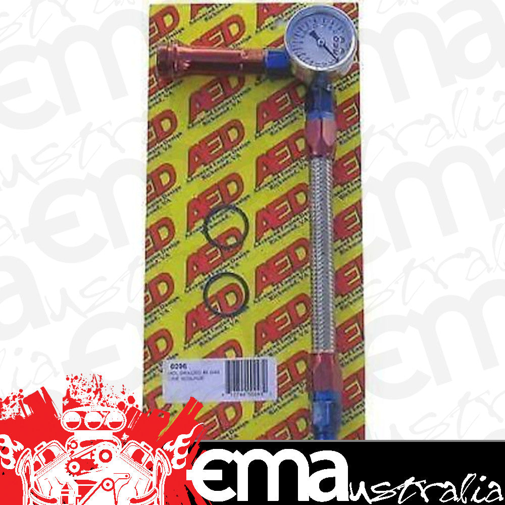 AED AED6096 Braided S/Steel Fuel Line Kit w/Gauge Holley 4150/4150HP -6 An Inlet