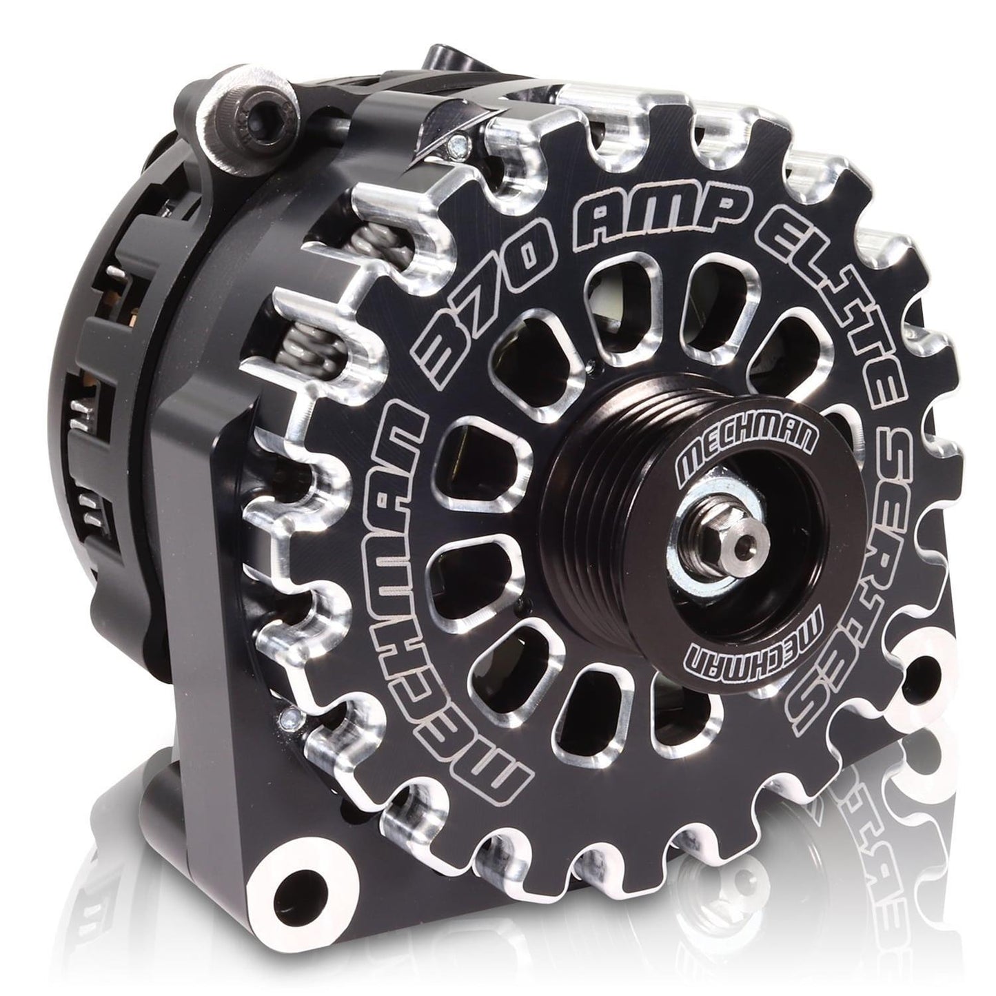 Mechman MEH-B8302370B GM Truck Elite Series Billet Alternator 370 Amp Black