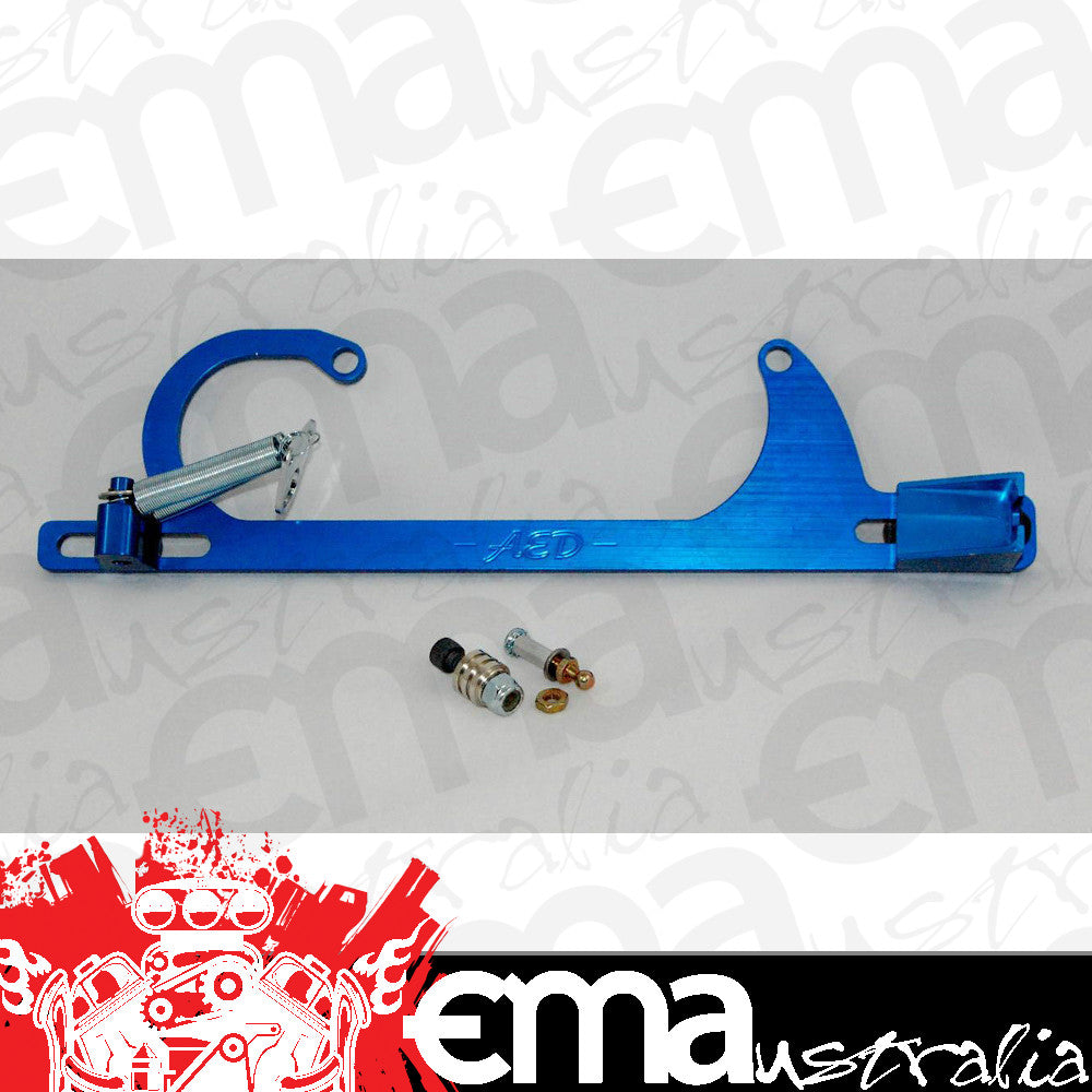 AED AED6601B Billet Throttle Bracket & Spring Holley 4150 Fits Ford Cable Blue