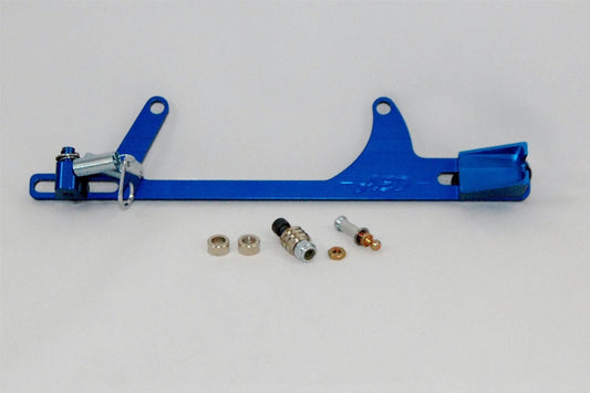 AED AED6606B Billet Throttle Bracket & Spring Holley 4500 Fits Ford Cable Blue