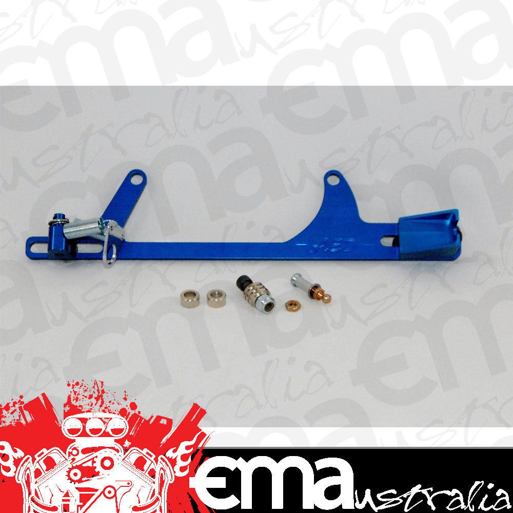 AED AED6606B Billet Throttle Bracket & Spring Holley 4500 Fits Ford Cable Blue
