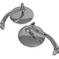 Mr Gasket MG-8218GMRG 4" Swan Neck Mirrors Polished Stainless Steel