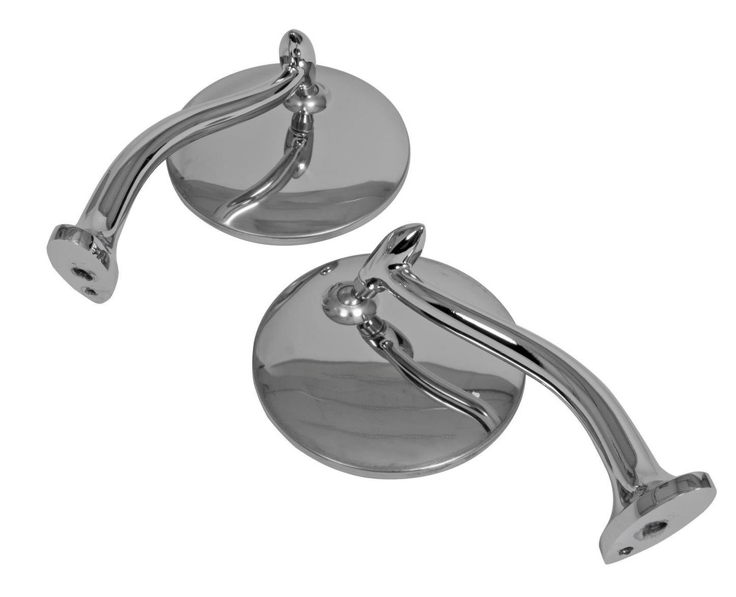 Mr Gasket MG-8218GMRG 4" Swan Neck Mirrors Polished Stainless Steel