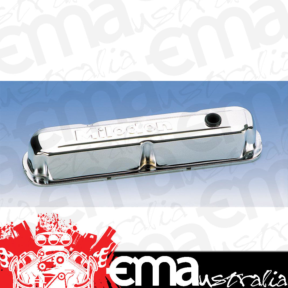 Milodon MIL85535 Chrysler Small Block Tall Chrome Valve Covers