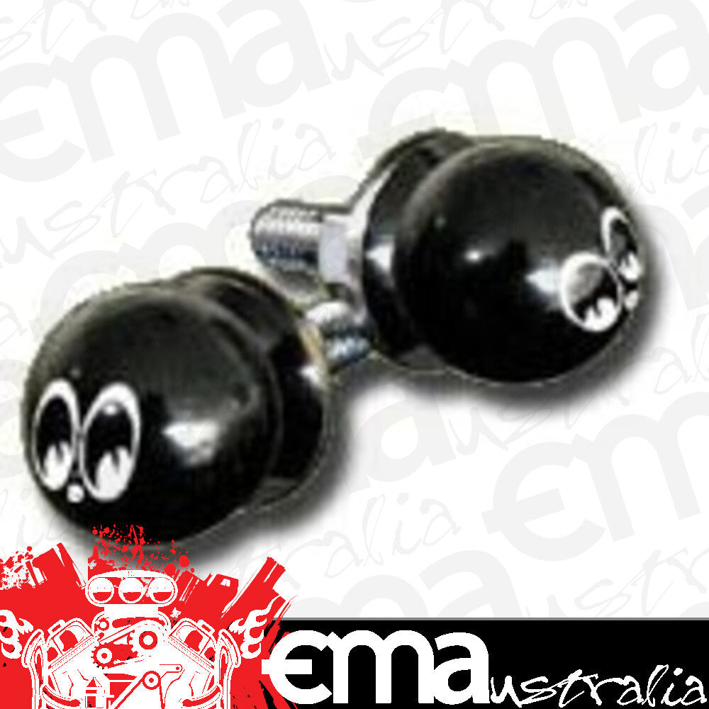 Mooneyes MNAA113MQ License Plate Bolts Black Moon Ball