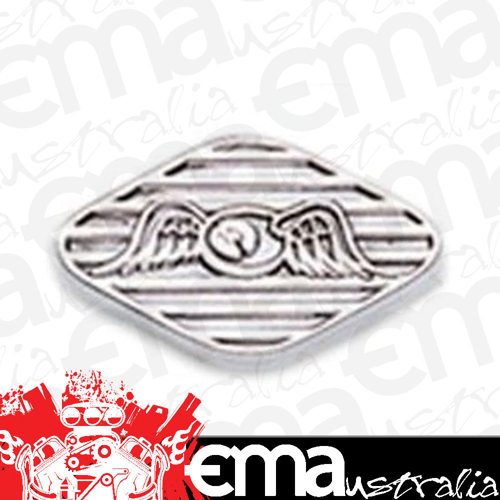 Mooneyes MNAA21440FE Polished Lake Pipe Covers w/ Flying Eye Logo