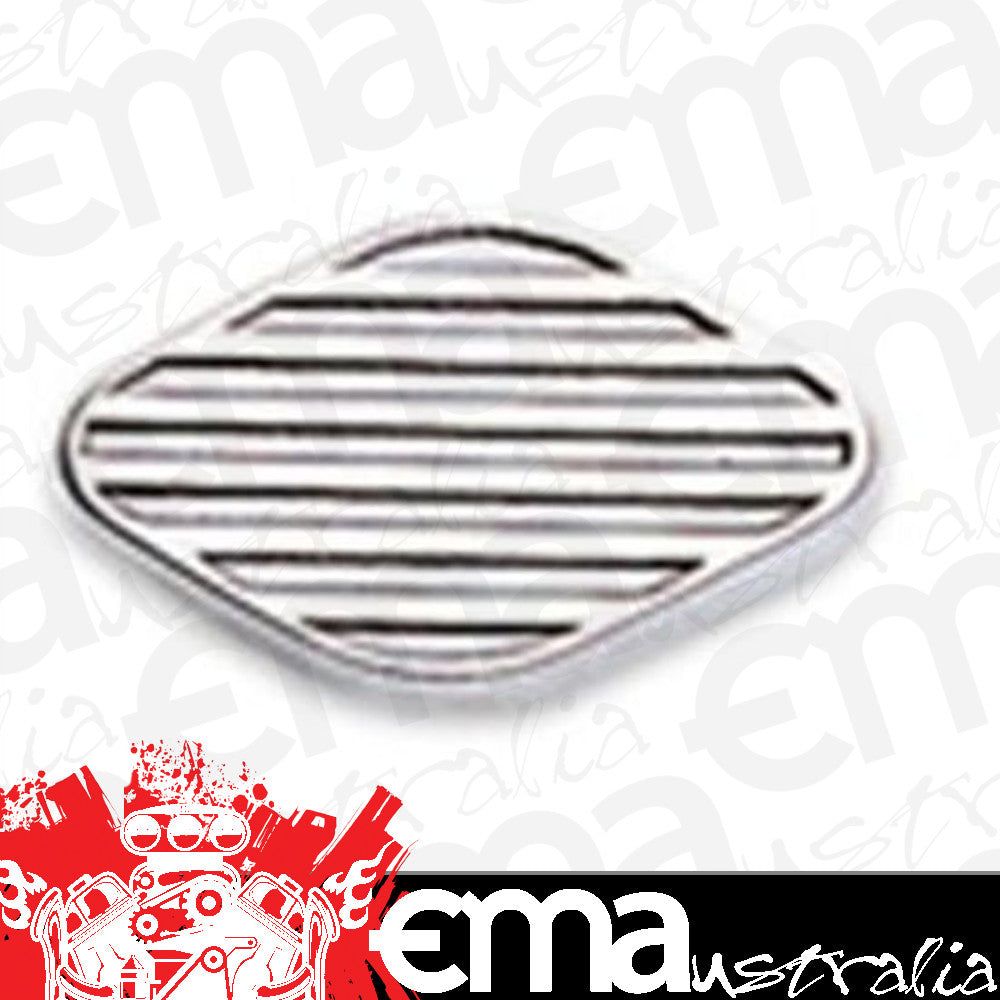 Mooneyes MNAA21440MI Polished Finned Plain Milled Lake Pipe Covers