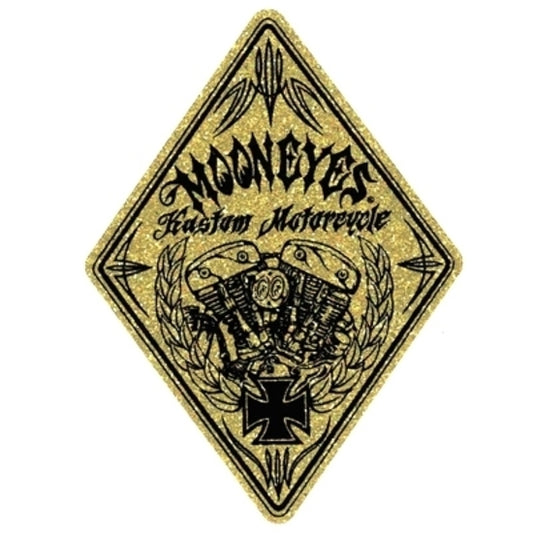 Mooneyes MNDM148 Kustom Motorcycle Sticker Metal Flake Design 3-3/4" W x 5" H