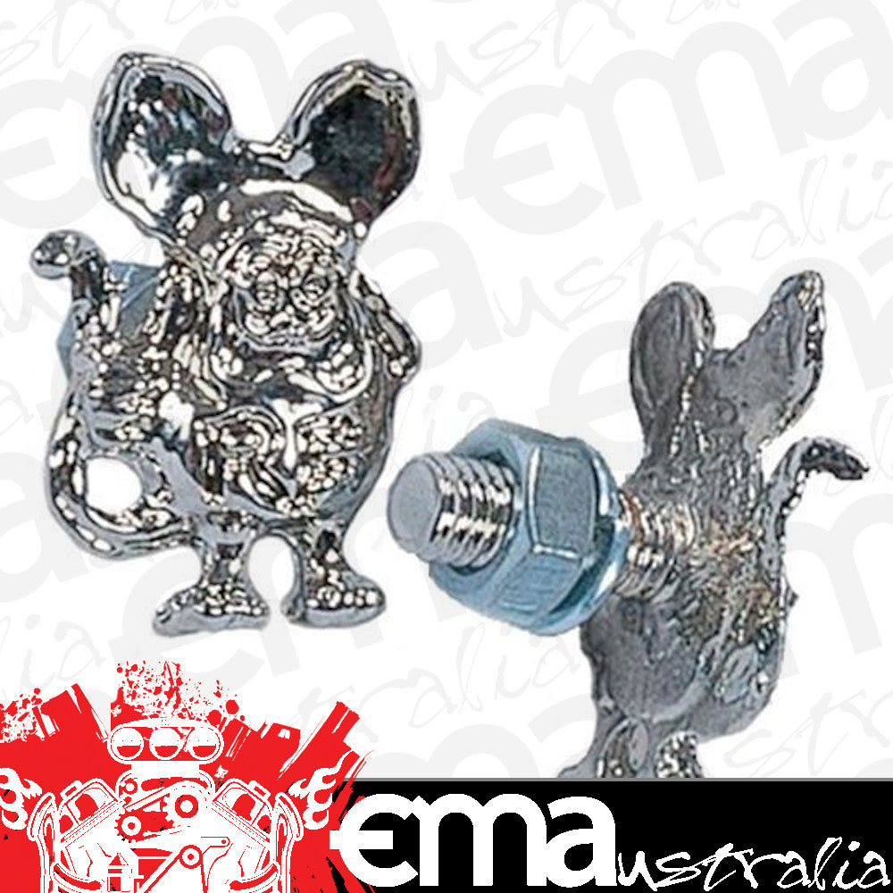 Mooneyes MNRA018CR Chromed Rat Fink License Plate Bolts 1 (pair)