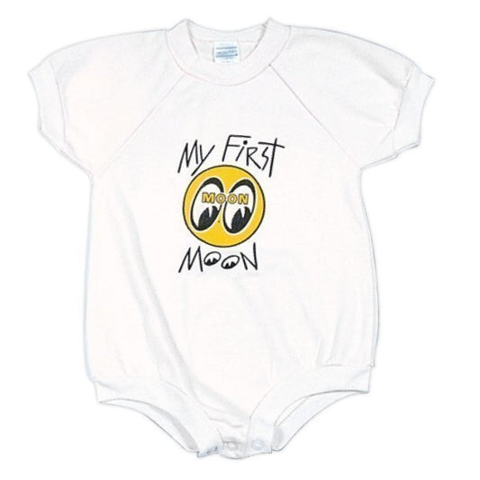 Mooneyes MNTMB009WHL White "My First Moon" Baby suit 0-24 Months