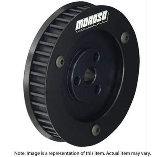 Moroso MO23534 Vacuum Pump Pulley; Driver Pulley 22; 8 Mm Tooth Technology; Fit Any 1.00 In. Mandrel w/ 1/8 Keyway Slot; Black Anodized;