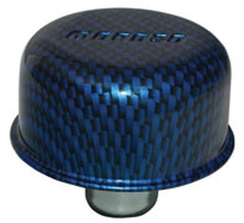 Moroso MO68724 Aluminium Valve Cover Breather Blue/Black Carbon Fibre Design