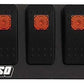 Moroso MO74186 Dash Mount 4 Lighted Rocker Switch Panel 6.695" W X 2.488" H
