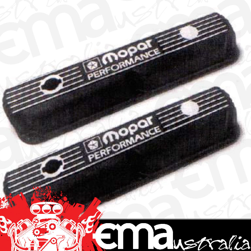 Aluminium Valve Covers Black Crinkle Finish Small Block Chrysler has breathers MP5007611